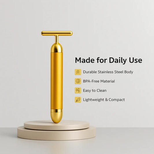 💛 24K Gold Energy Beauty Bar – Electric Facial Massage Roller